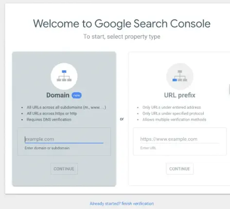 Google Search Console seadistus